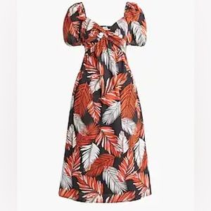 J Crew Women’s Puff-sleeve twist-front midi dress Sz 6